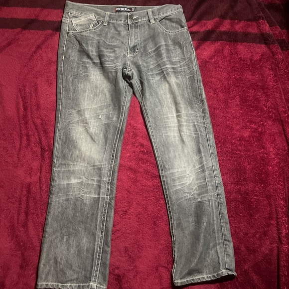 Vintage gray avirex jeans with white stitching - Picture 3 of 4